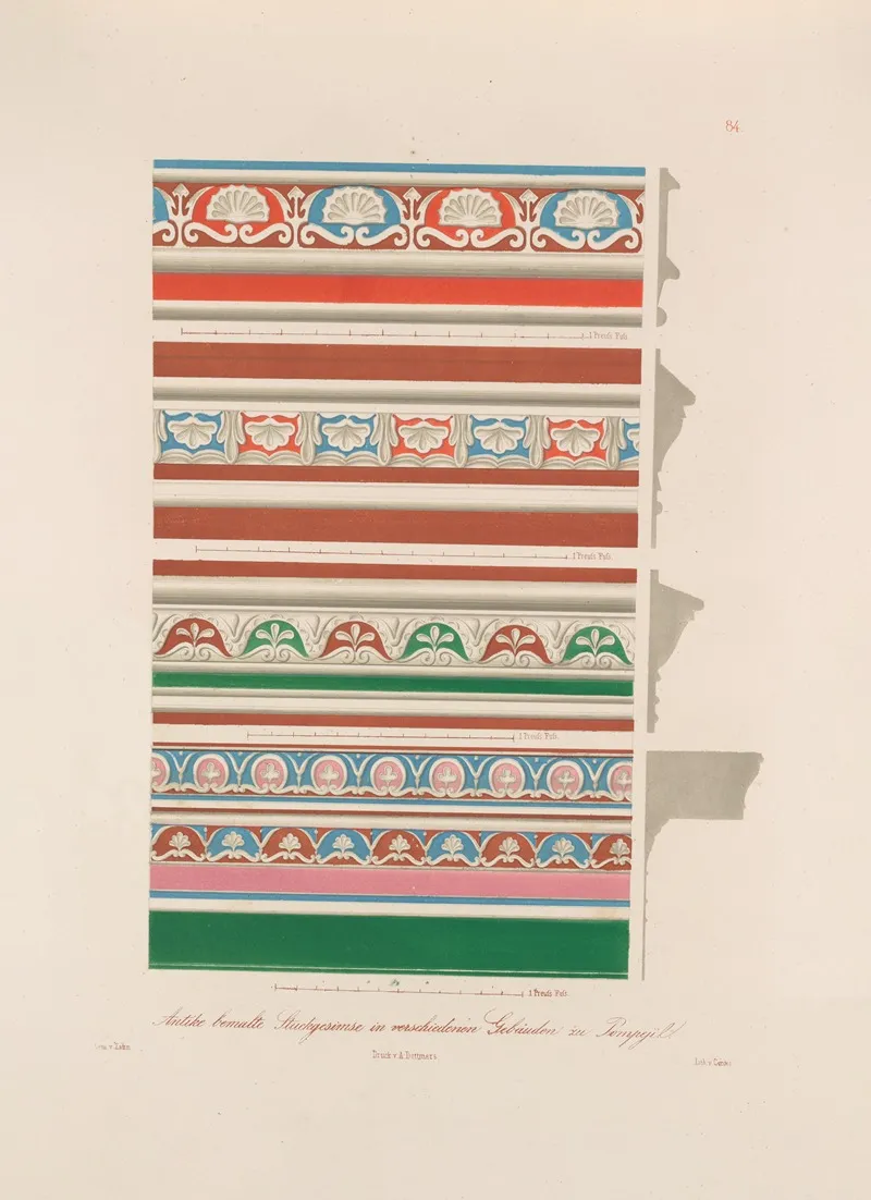Ornamente Aller Klassischen Kunst Epochen Nach Den Originalien In Ihren Eigenthu%cc%88mlichen Farben Pl 084 Wall Art by Wilhelm Zahn - High-Resolution Digital Print