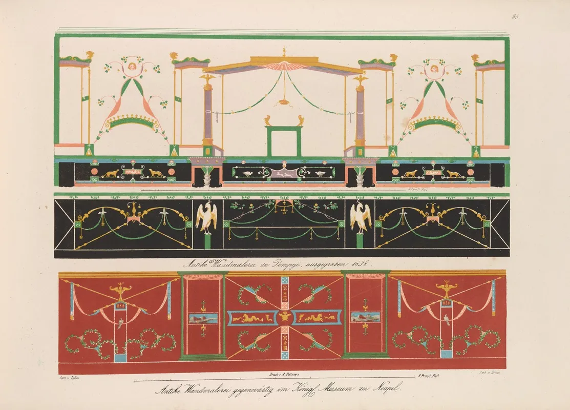 Ornamente Aller Klassischen Kunst Epochen Nach Den Originalien In Ihren Eigenthu%cc%88mlichen Farben Pl 095 Wall Art by Wilhelm Zahn - High-Resolution Digital Print