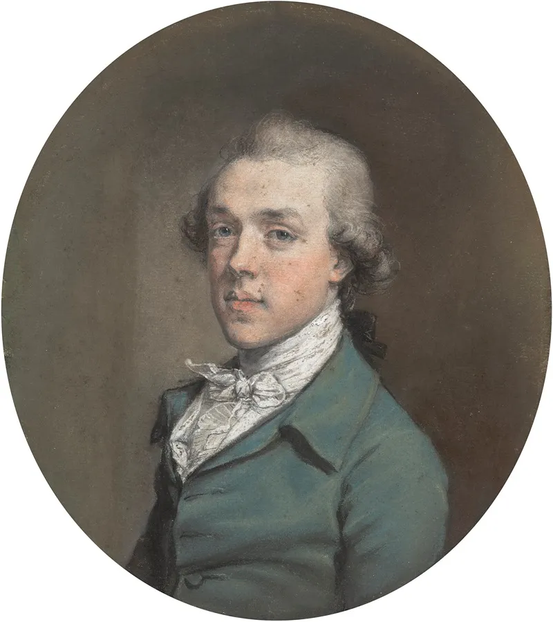 Ortrait Of James Colyear Dawkins 1760 1840 Of Standlynch Park Wiltshire Wall Art by Hugh Douglas Hamilton - High-Resolution Digital Print