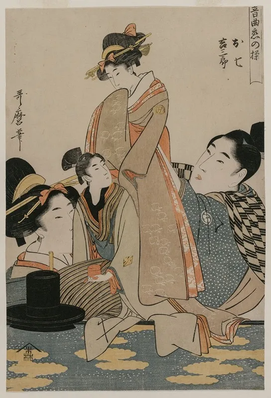 Oshichi And Kichisaburo From The Series Music On The Theme Of Constancy In Love