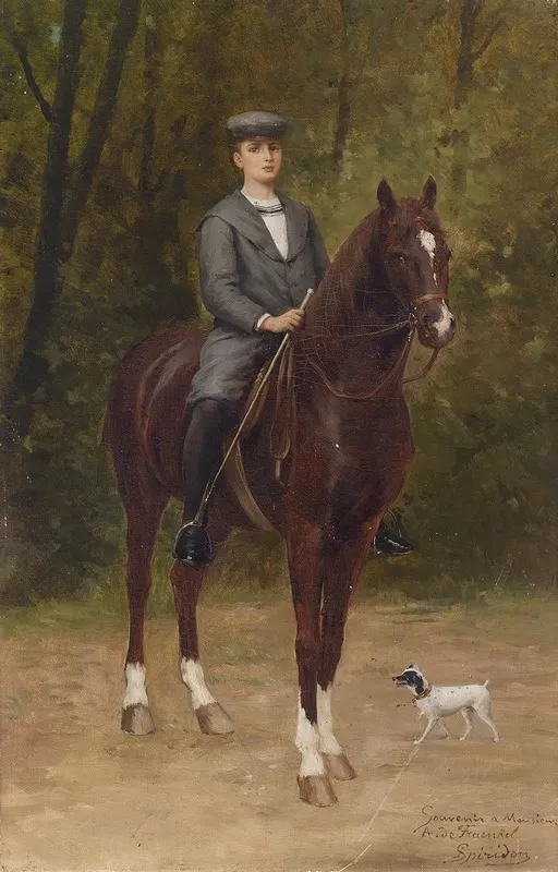 Oskar Von Fraenkel Zu Pferd Wall Art by Ignace Spiridon - High-Resolution Digital Print