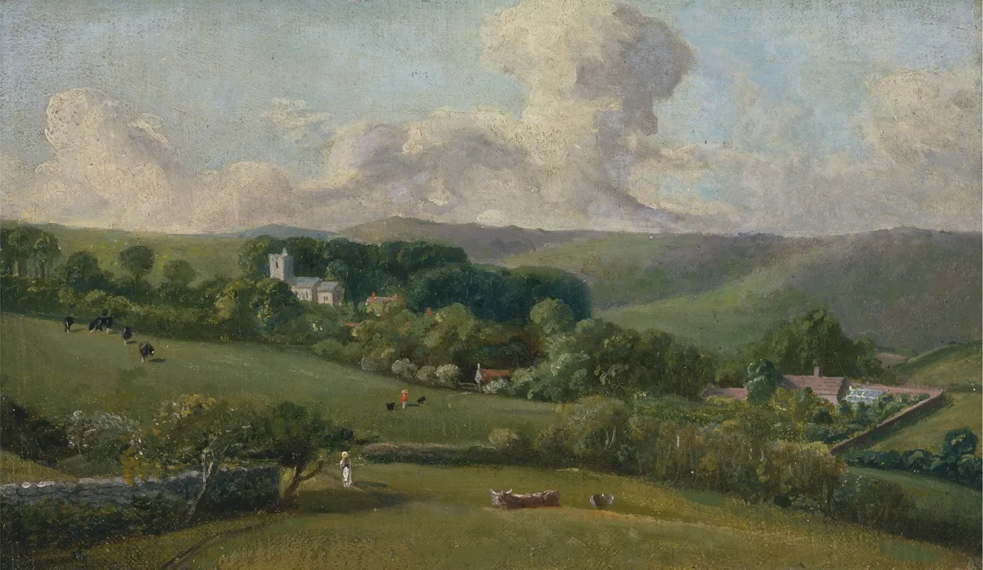 Osmington A View To The Village 2 Wall Art by John Fisher, Bishop of Salisbury - High-Resolution Digital Print