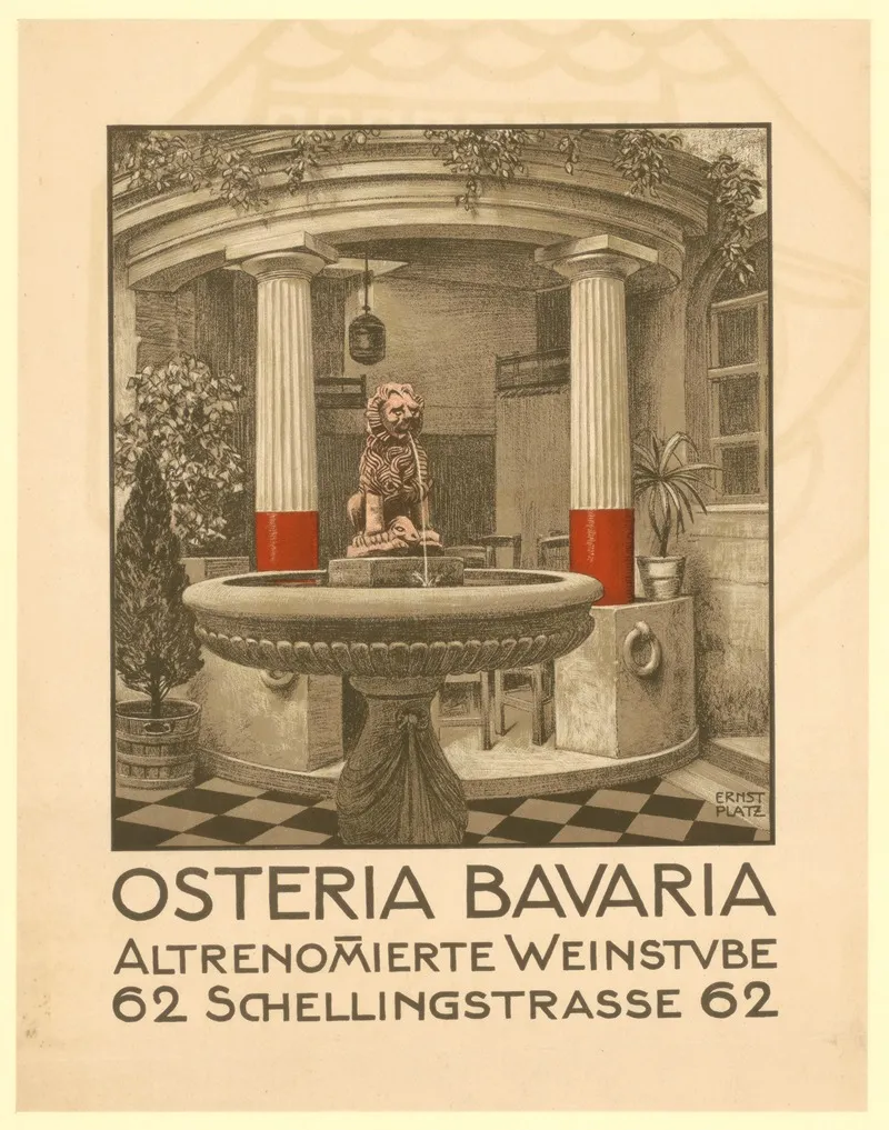 Osteria Bavaria Altrenommierte Weinstube Wall Art by Ernst Platz - High-Resolution Digital Print