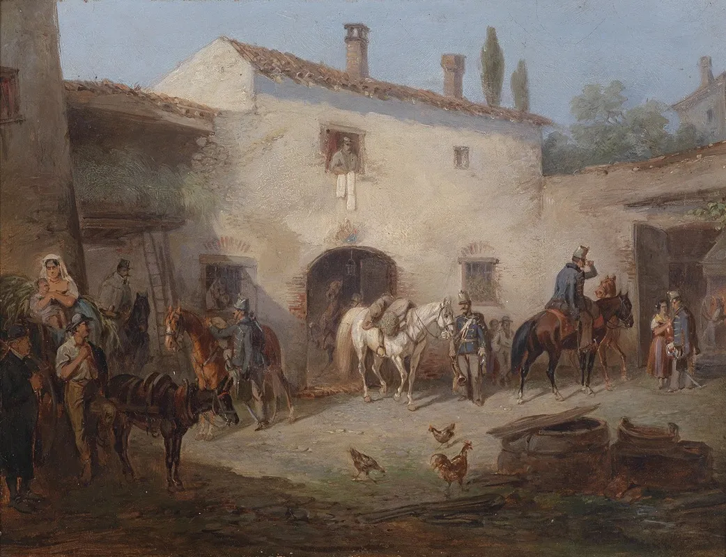 Osterreichische Husaren Wall Art by Carl Martin Ebersberg - High-Resolution Digital Print