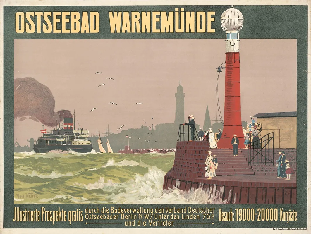 Ostseebad Warnemunde Wall Art by Paul Wallat - High-Resolution Digital Print