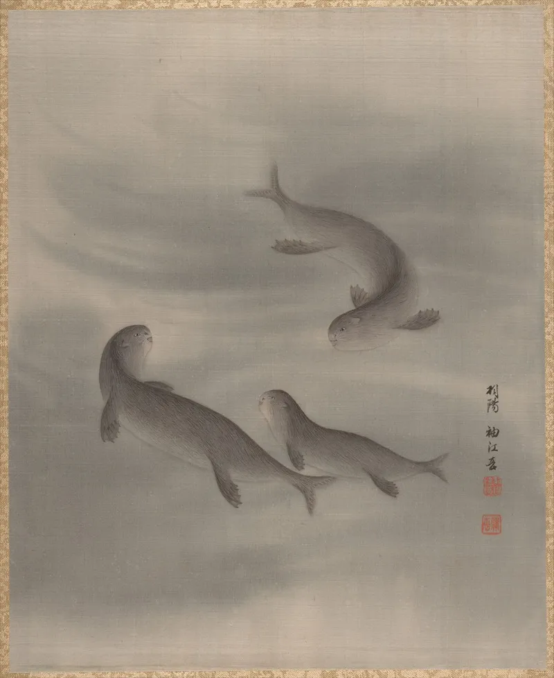 Otters Swimming