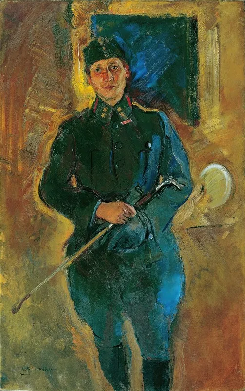Otto Von Aichelburg Zossenegg Als Kavallerieoberleutnant