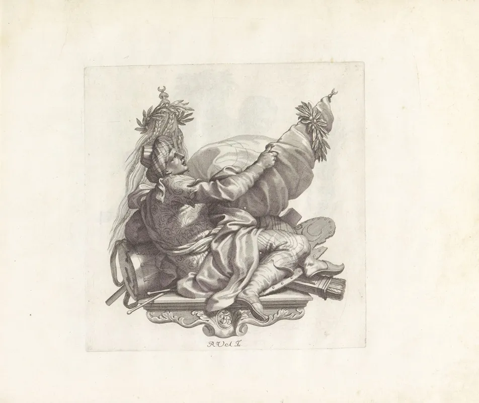 Ottomaanse Man Met Vaandel Wall Art by Robert van Audenaerde - High-Resolution Digital Print