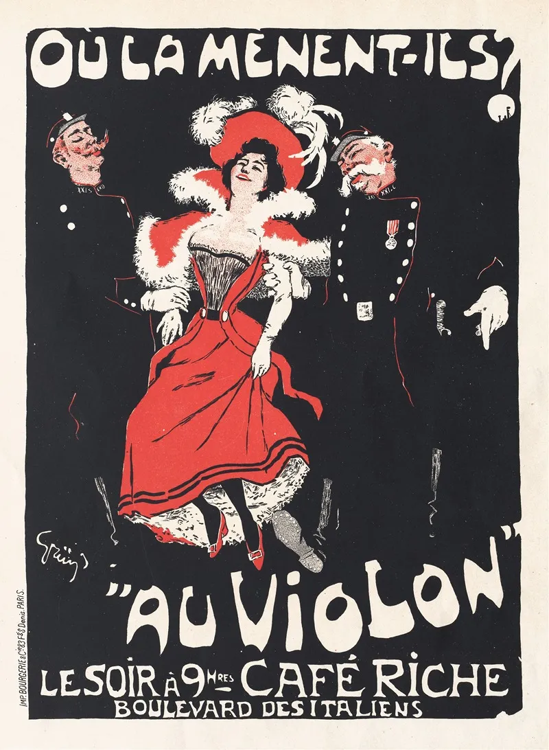 Ou La Menent Ils Au Violon Wall Art by Jules-Alexandre Grün - High-Resolution Digital Print