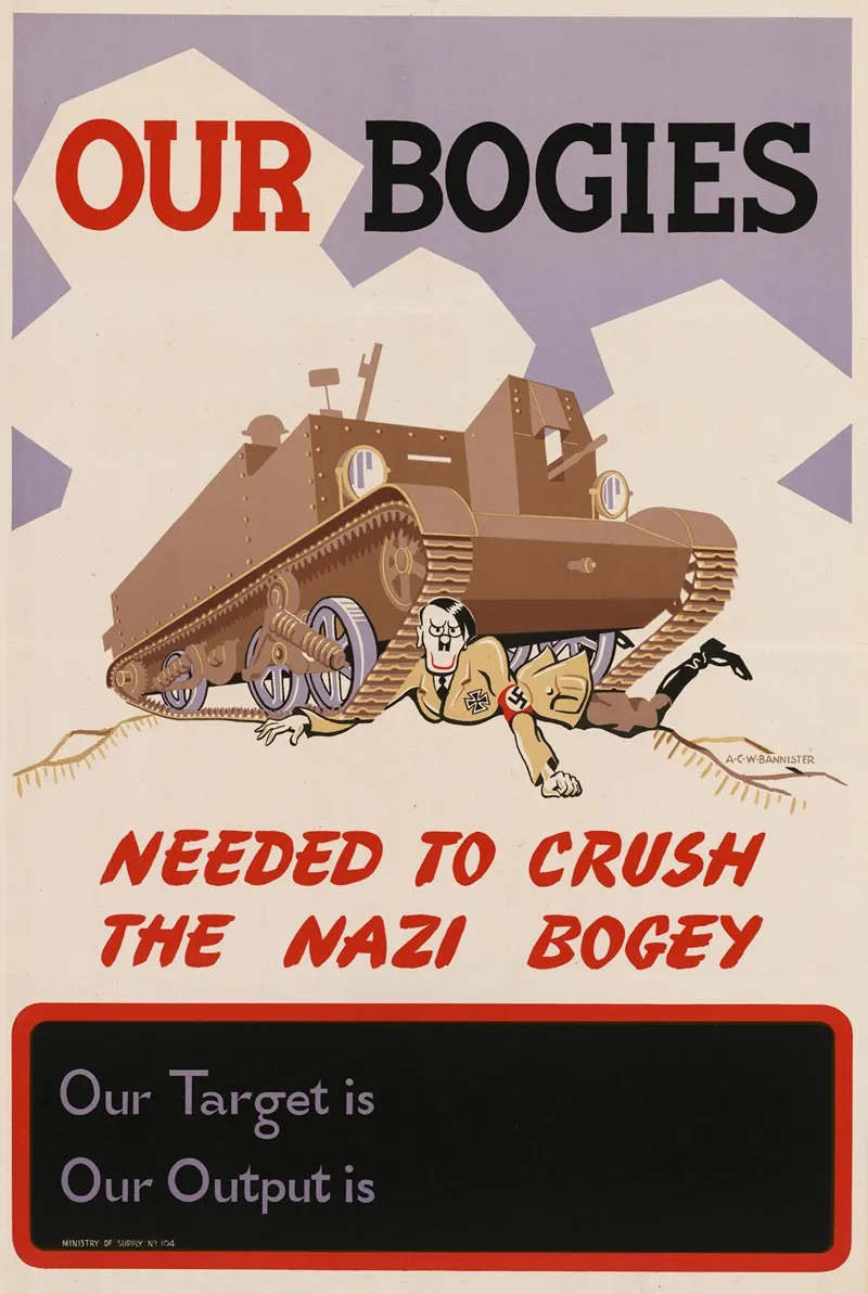 Our Bogies Needed To Crush The Nazi Bogey Wall Art by A. C. W. Bannister - High-Resolution Digital Print