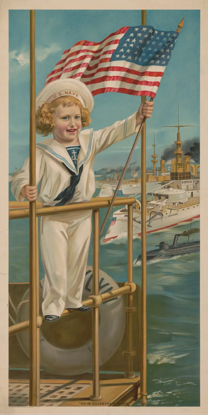 Our Glorious Navy Wall Art by Gray Litho. Co - High-Resolution Digital Print