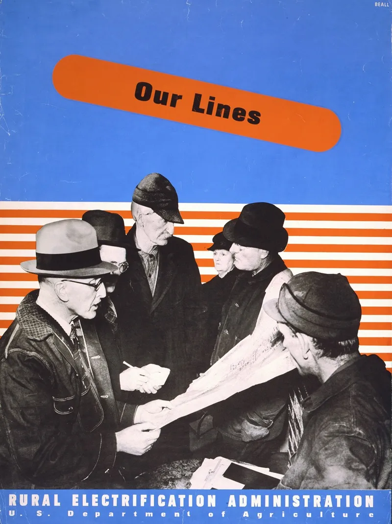 Our Lines Rural Electrification Administration U S Department Of Agriculture Wall Art by Lester Beall - High-Resolution Digital Print