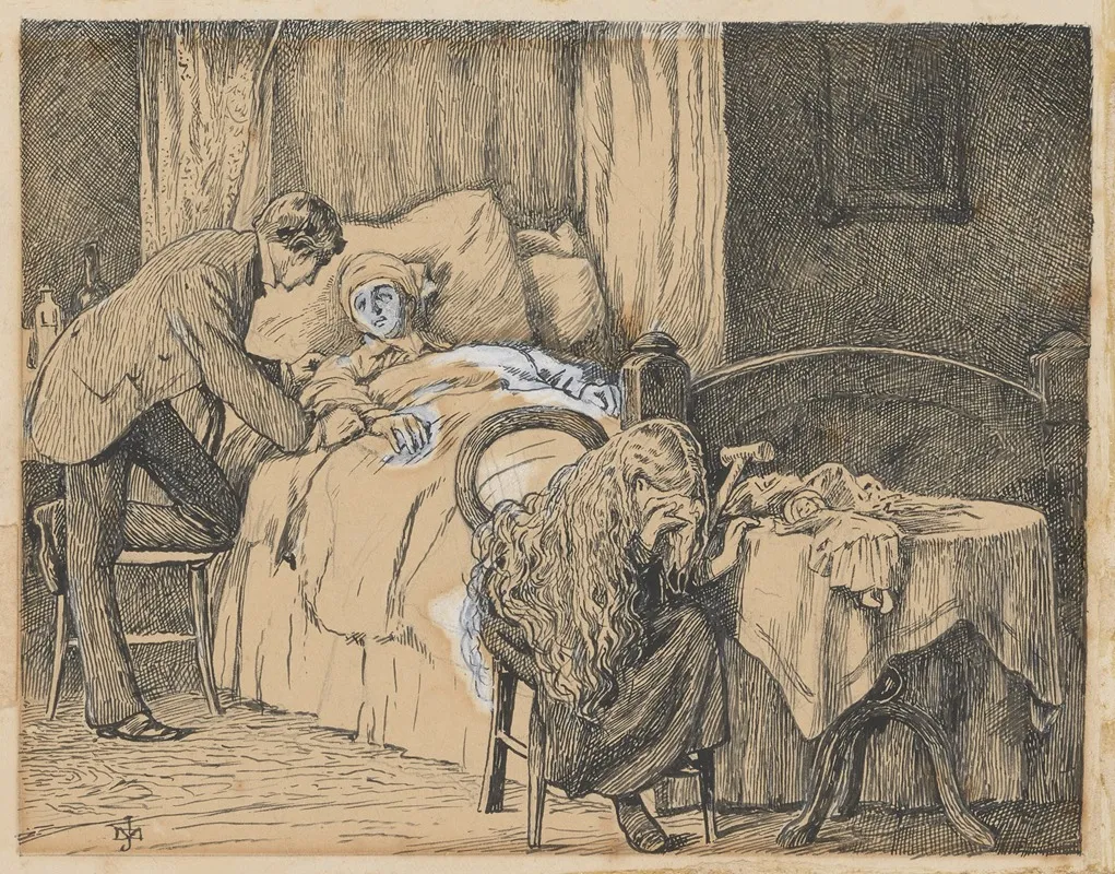 Our Mutual Friend Eugenes Bedside Wall Art by James Mahoney - High-Resolution Digital Print