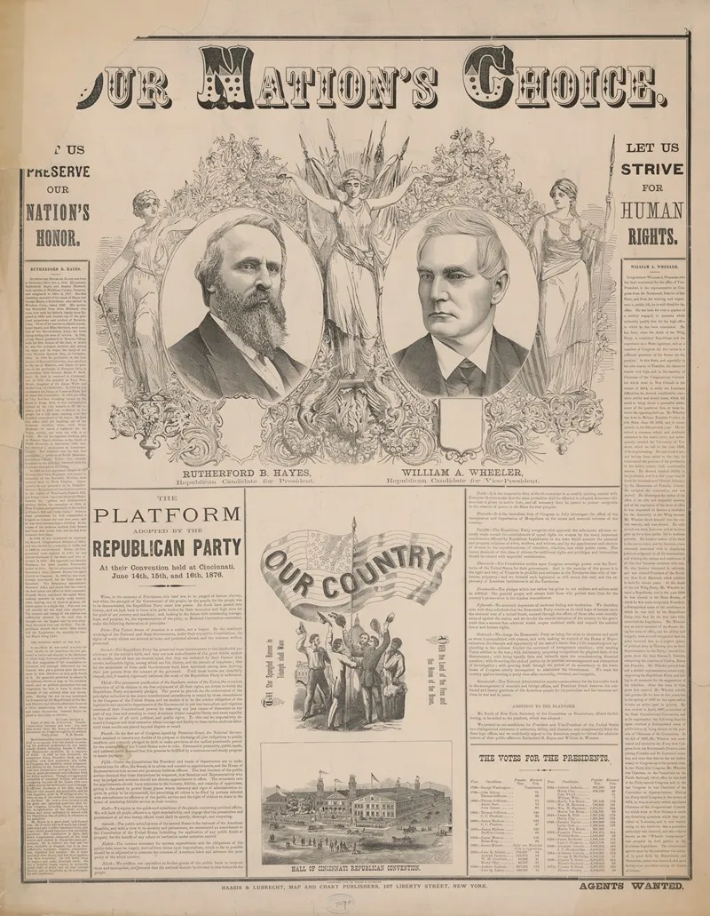Our Nations Choice Rutherford B Hayes William A Wheeler Wall Art by Haasis & Lubrecht - High-Resolution Digital Print