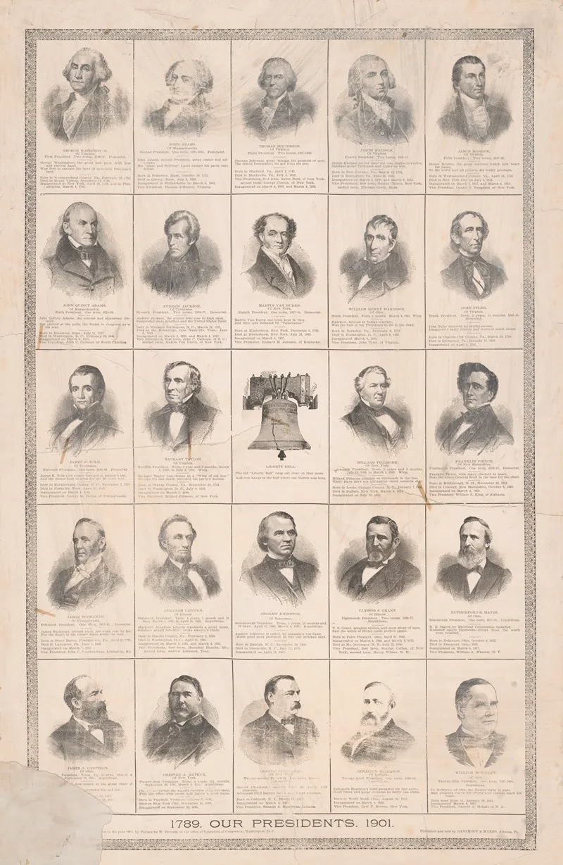 Our Presidents 1789 1901 Wall Art by Banzhoff &amp; Myers - High-Resolution Digital Print