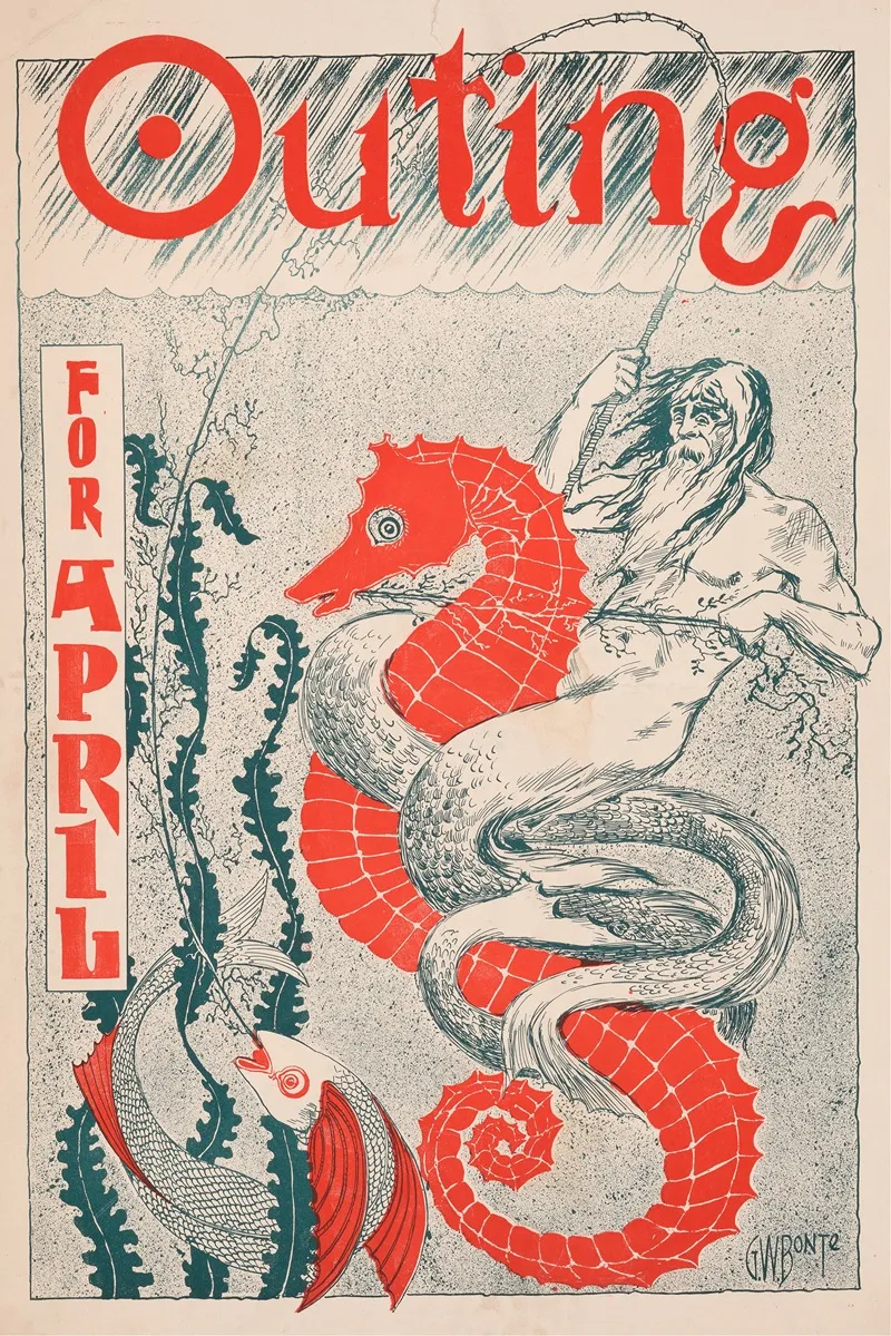 Outing For April 1896 Wall Art by Willard Bonte - High-Resolution Digital Print