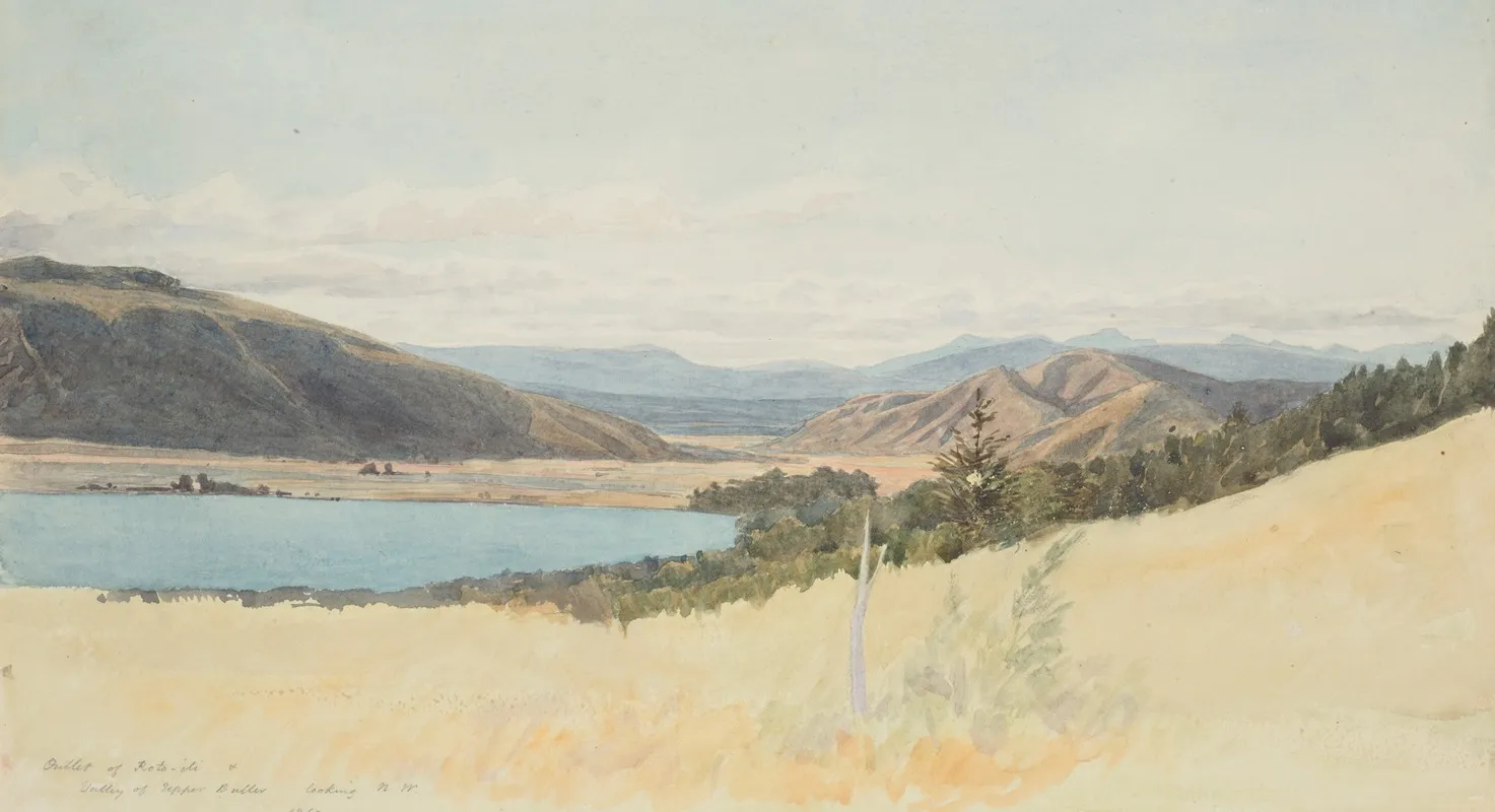 Outlet Of Rotoiti And Valley Of The Upper Buller Looking N W