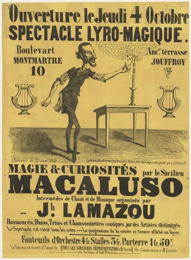 Ouverture Le Jeudi 4 Octobre Spectacle Lyro Magique Wall Art by Lith. Van Geleyn - High-Resolution Digital Print