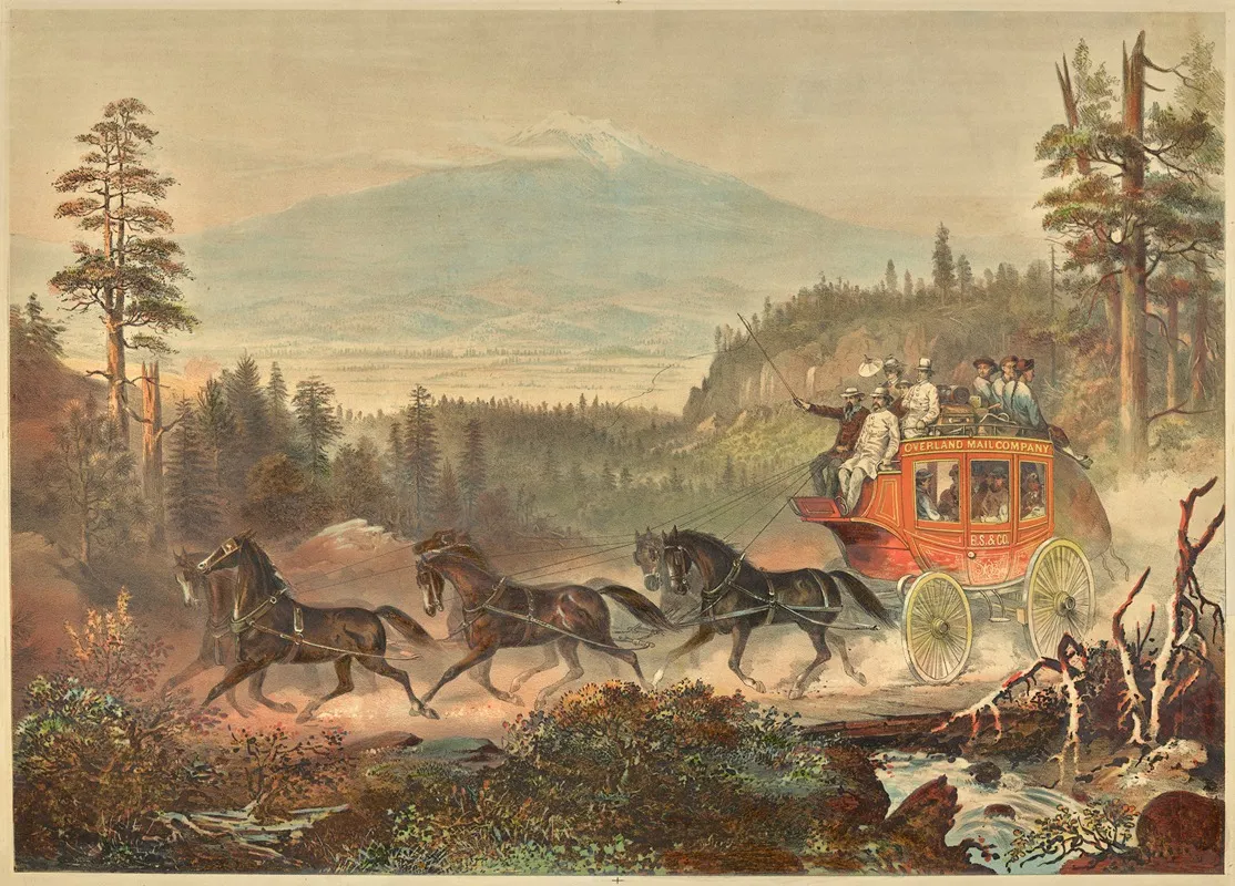 Overland Mail Company Barlow Sanderson Co Wall Art by A. Stein - High-Resolution Digital Print