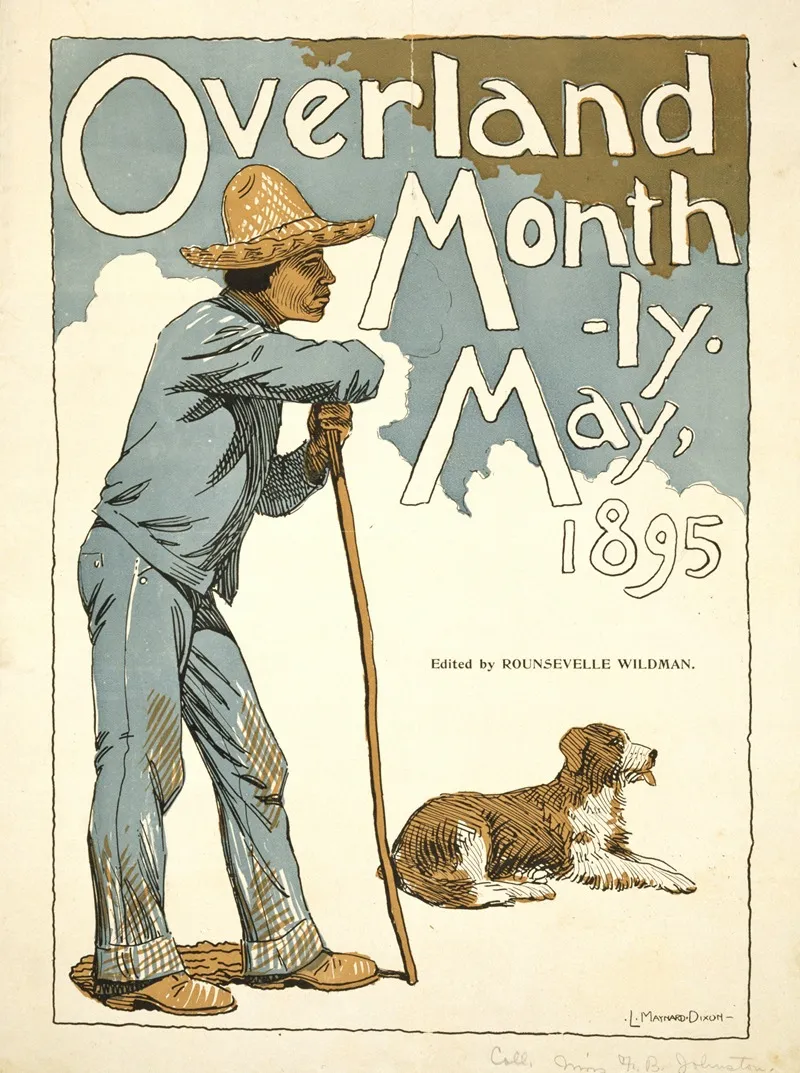 Overland Monthly May 1895 Wall Art by Maynard Dixon - High-Resolution Digital Print