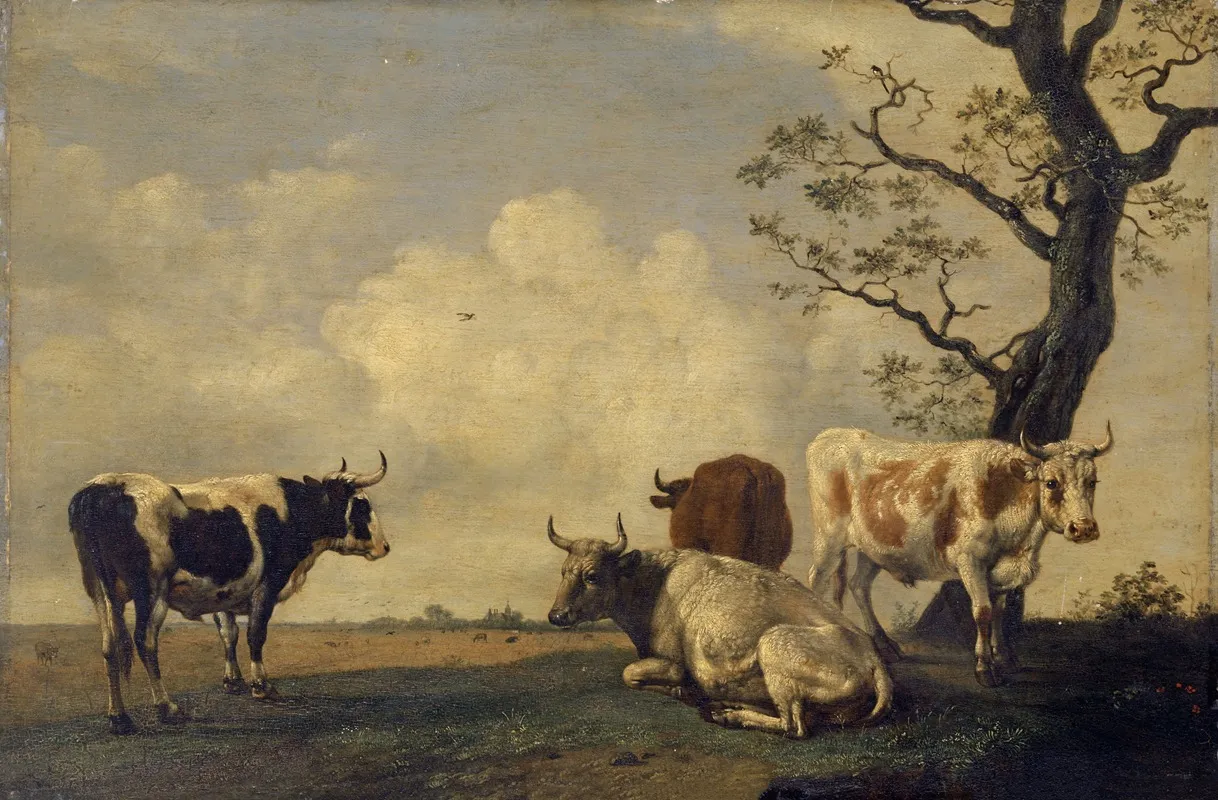 Oxen On A Pasture