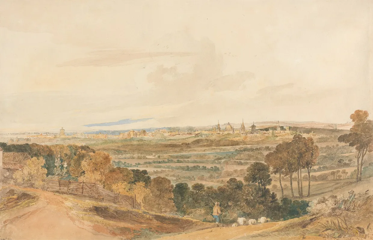 Oxford From Boars Hill Wall Art by Hugh O'Neill - High-Resolution Digital Print