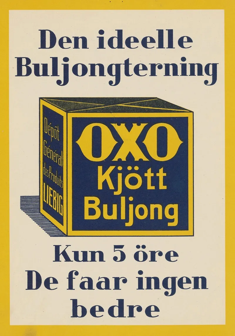 Oxo Kjott Buljong Den Ideelle Buljongterning Kun 5 Ore De Faar Ingne Bedre Wall Art by Anonymous - High-Resolution Digital Print