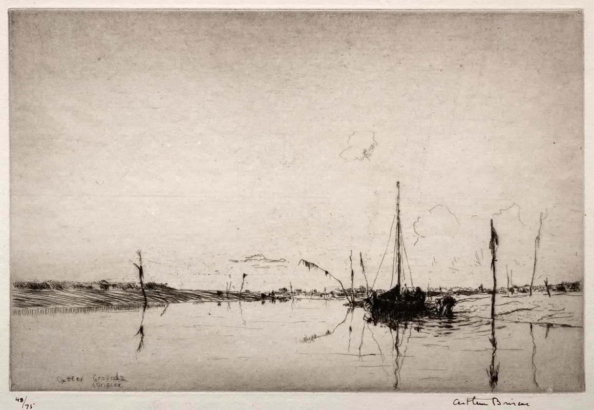 Oyster Grounds Wall Art by Arthur John Trevor Briscoe - High-Resolution Digital Print