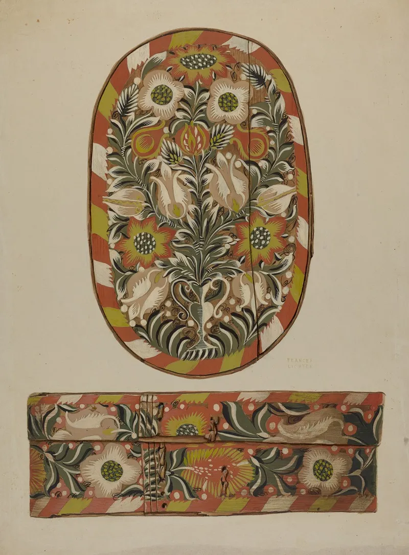 Pa German Bride Or Cap Box