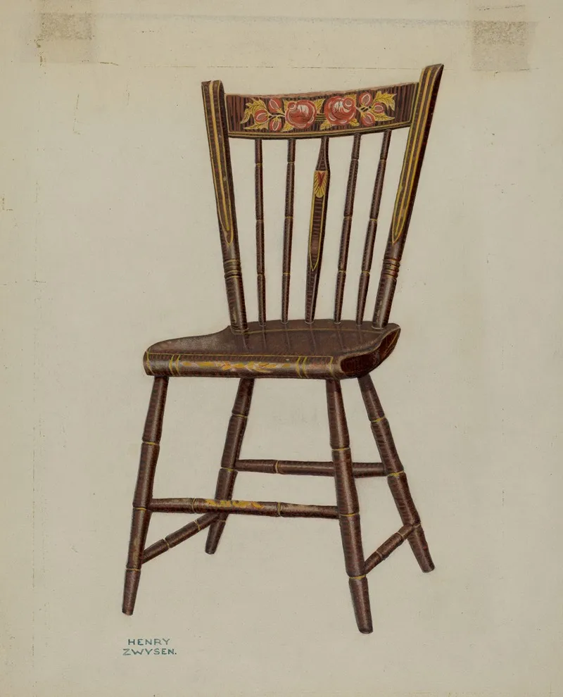 Pa German Chair 8 Wall Art by Henry Zwysen - High-Resolution Digital Print