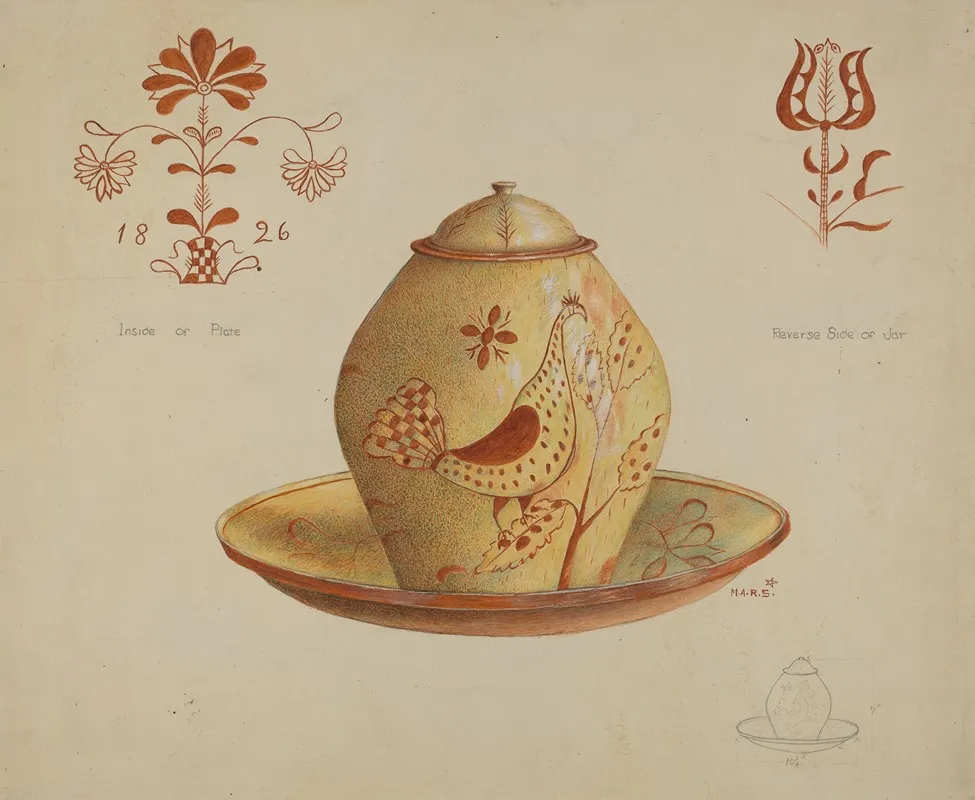 Pa German Covered Jar