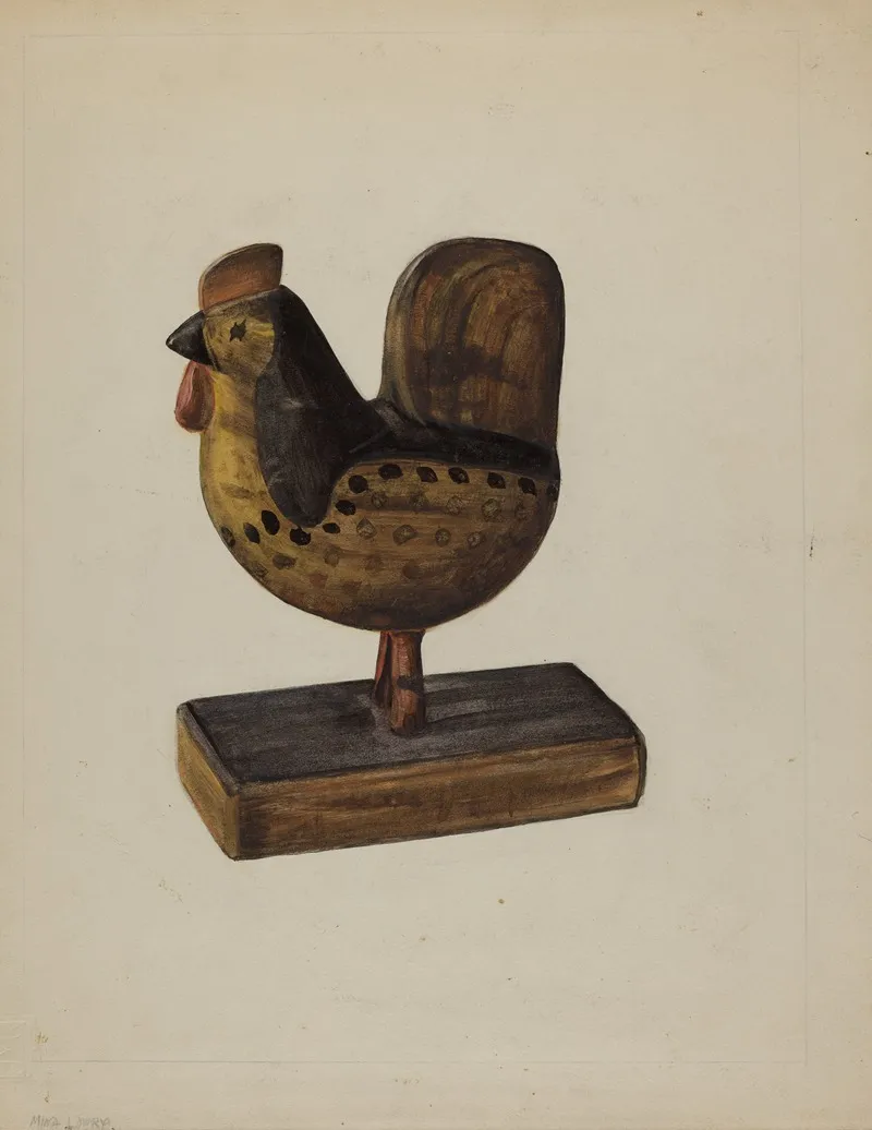 Pa German Toy Rooster 3