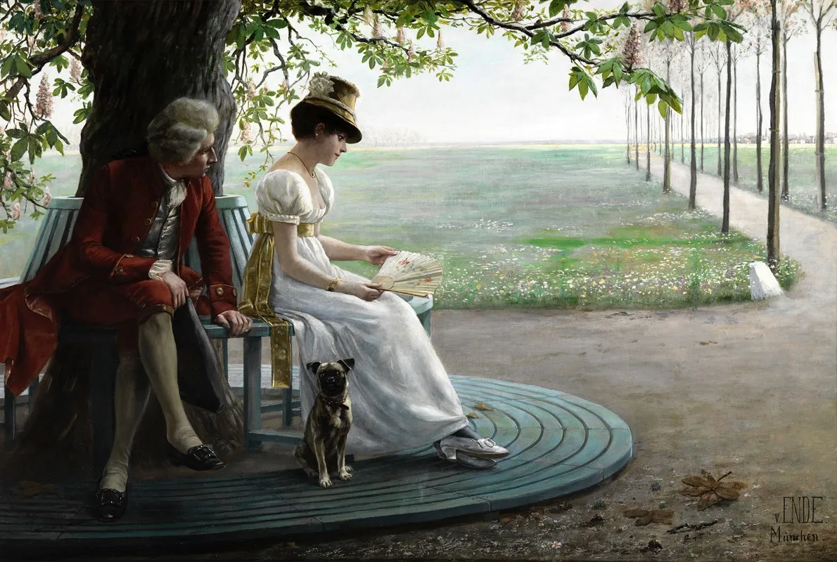 Paar In Einem Park Wall Art by Felix Von Ende - High-Resolution Digital Print
