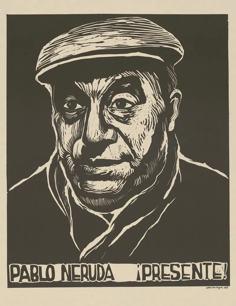 Pablo Neruda Presente Wall Art by Rachael Romero - High-Resolution Digital Print