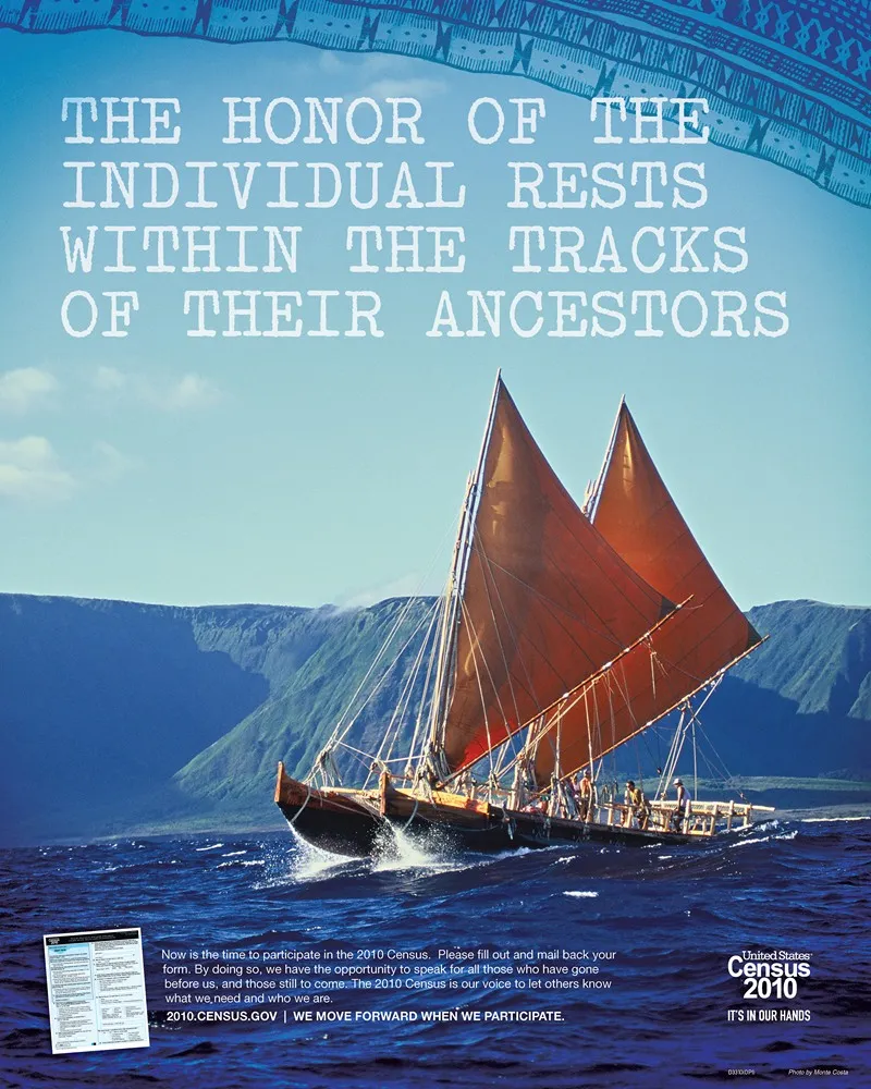 Pacific Islander Action Poster by Bureau of the Census - High-Resolution Digital Print
