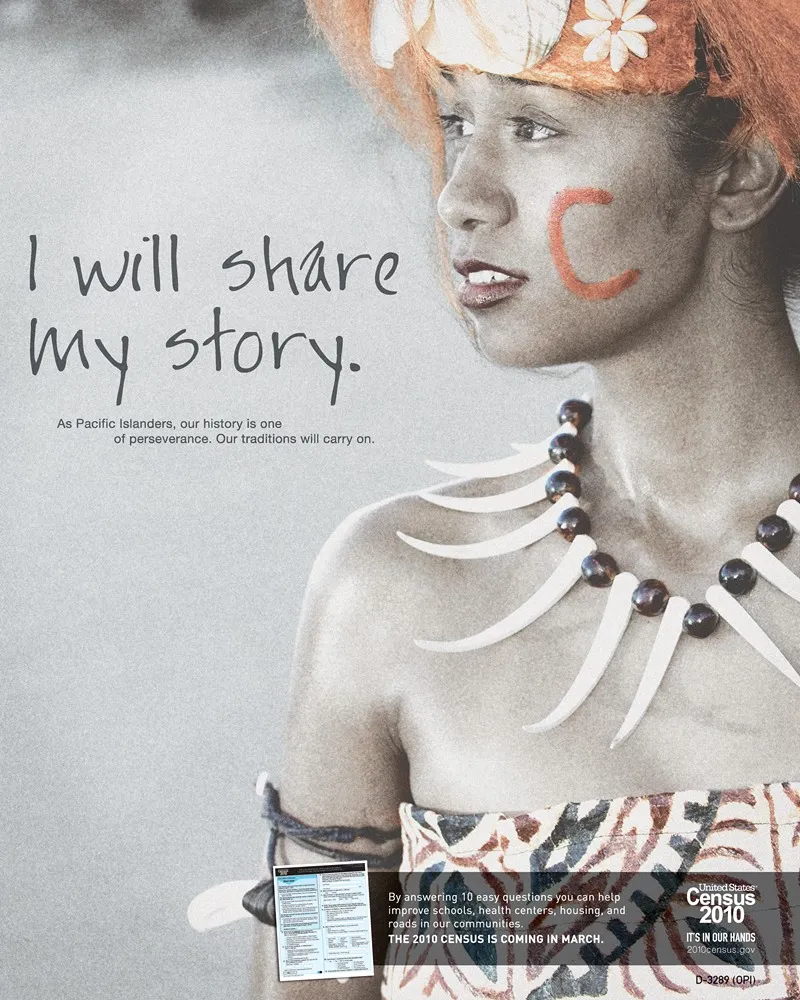 Pacific Islander Awareness Poster by Bureau of the Census - High-Resolution Digital Print