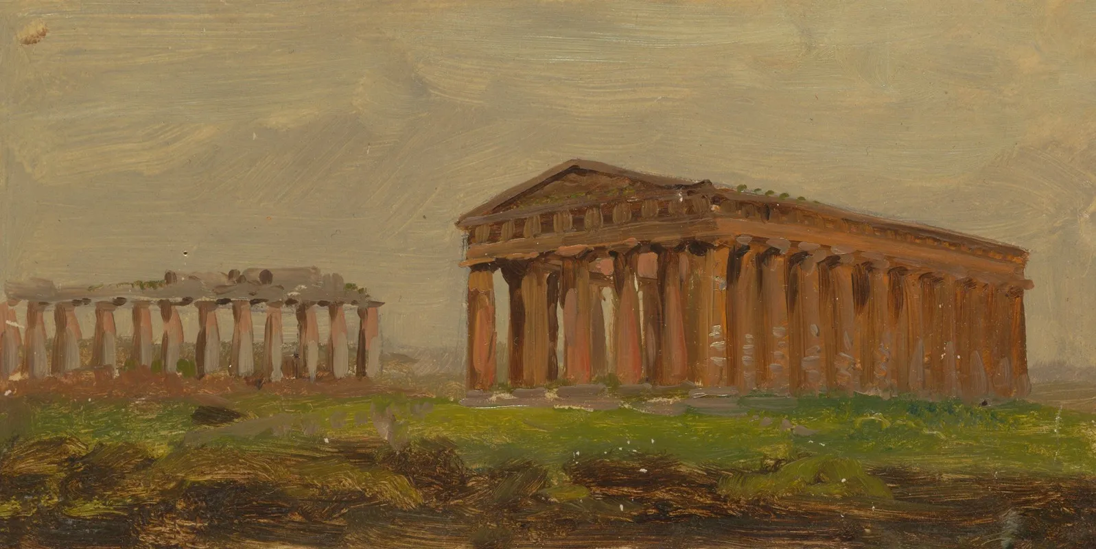 Paestum Temple Of Neptune Wall Art by Frederic Edwin Church - High-Resolution Digital Print