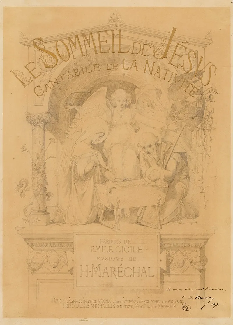Page De Couverture Pour La Melodie Le Sommeil De Jesus Wall Art by Luc-Olivier Merson - High-Resolution Digital Print