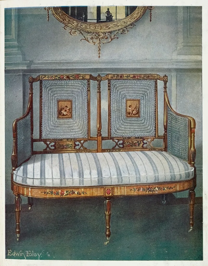 Painted Caned Satin Wall Art by Edwin Foley - High-Resolution Digital Print