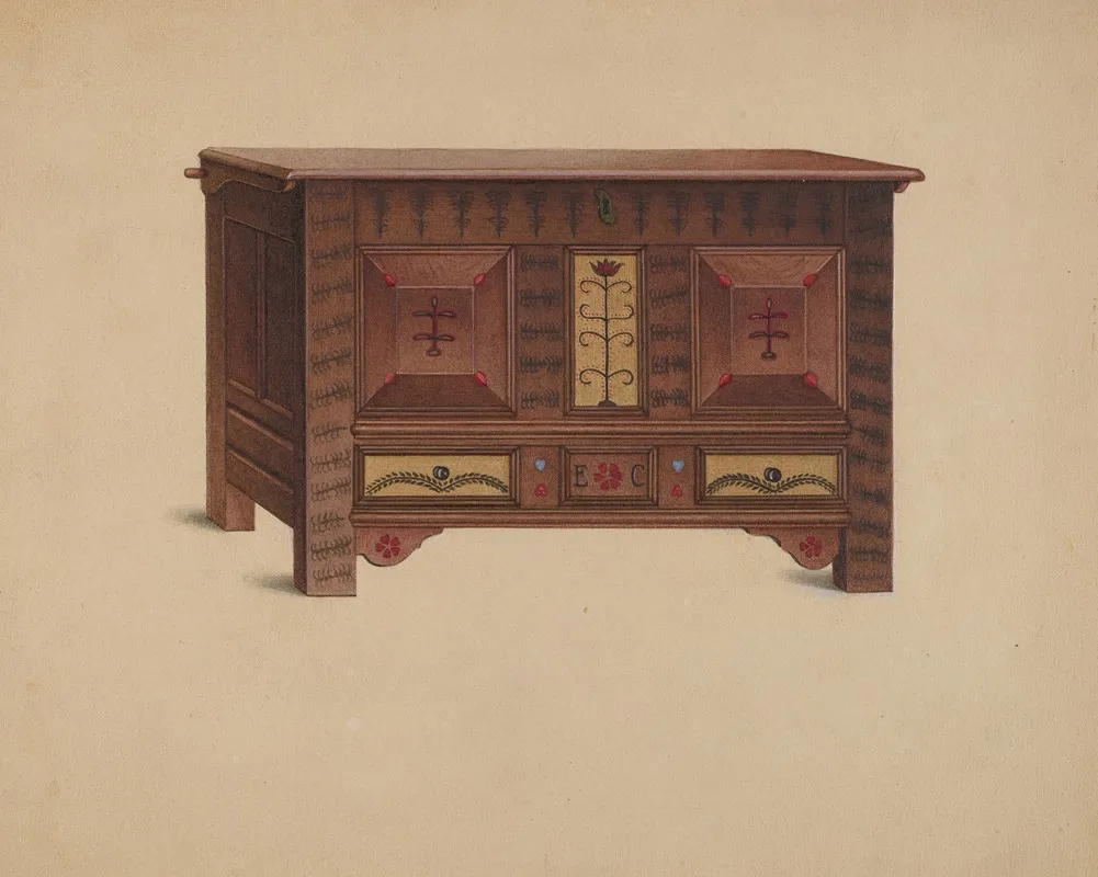 Painted Chest 10 Wall Art by Sumner Merrill - High-Resolution Digital Print
