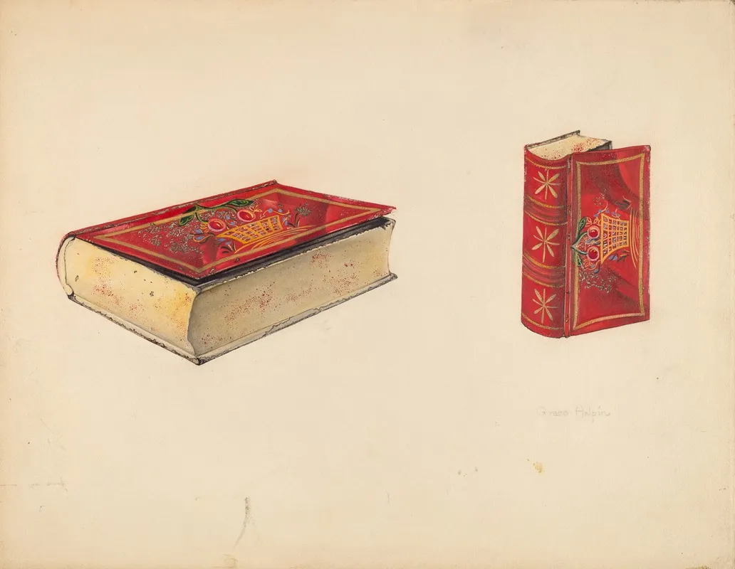 Painted Tin Trinket Box 2