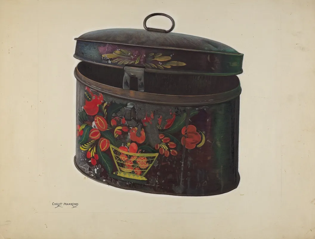 Painted Toleware Box