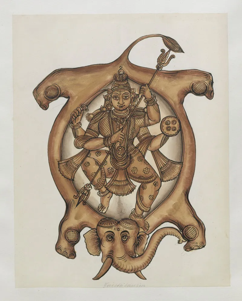 Paintings From The Chidambaram Shrine Pl 019 Wall Art by Anonymous - High-Resolution Digital Print