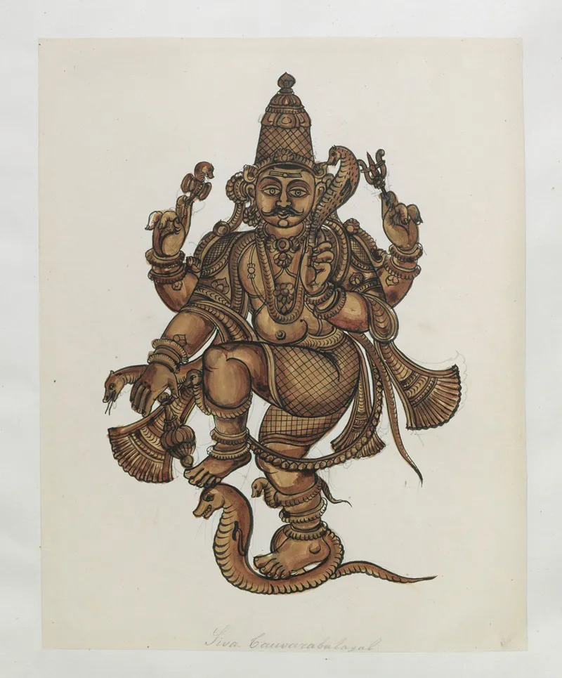 Paintings From The Chidambaram Shrine Pl 022 Wall Art by Anonymous - High-Resolution Digital Print