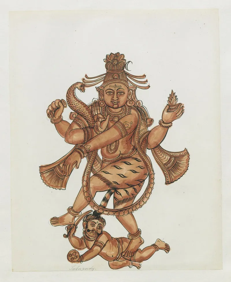 Paintings From The Chidambaram Shrine Pl 084 Wall Art by Anonymous - High-Resolution Digital Print