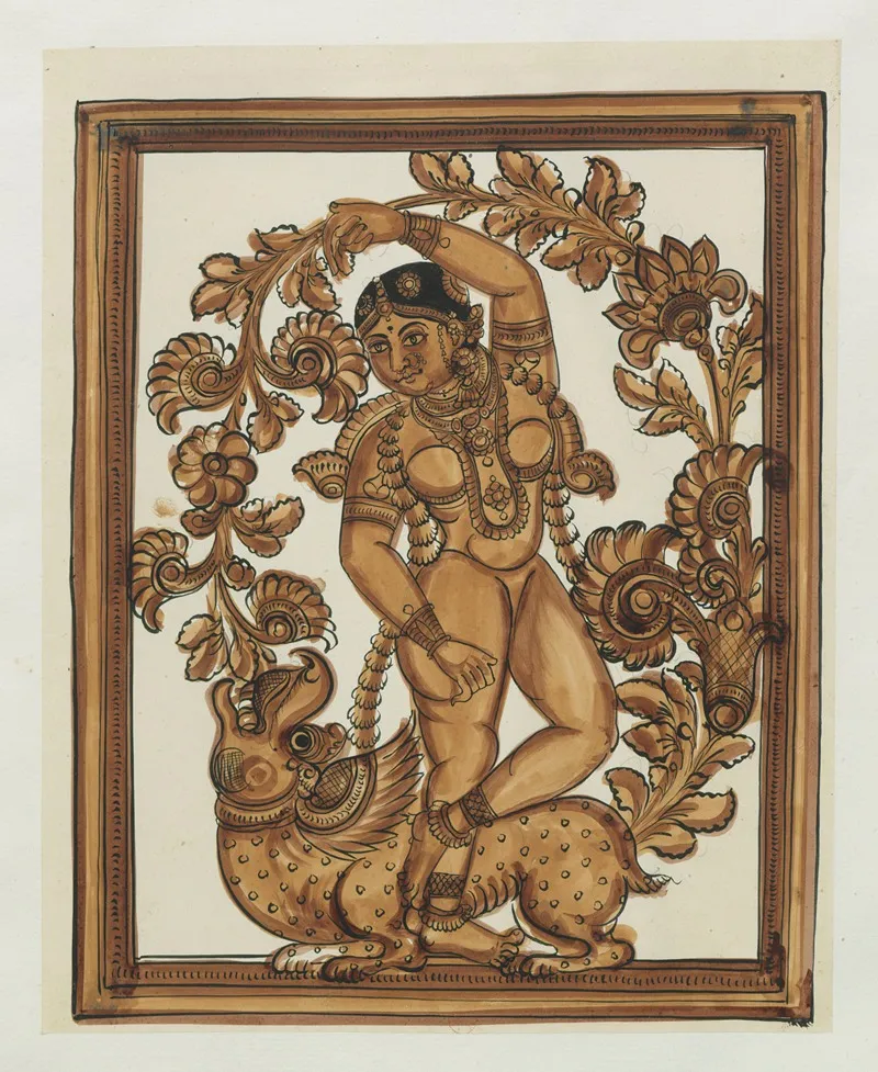 Paintings From The Chidambaram Shrine Pl 098 Wall Art by Anonymous - High-Resolution Digital Print