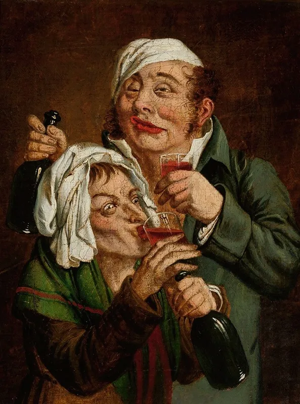 Pair Of Drunkards Wall Art by Jan Feliks Piwarski - High-Resolution Digital Print