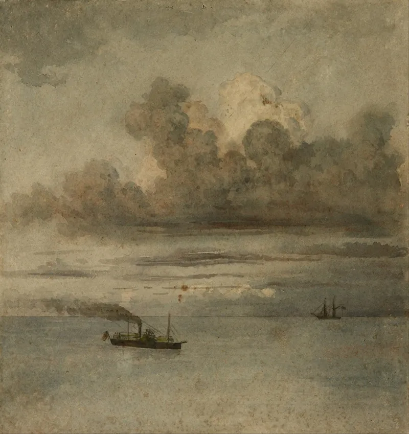 Paisaje Con Barcos
