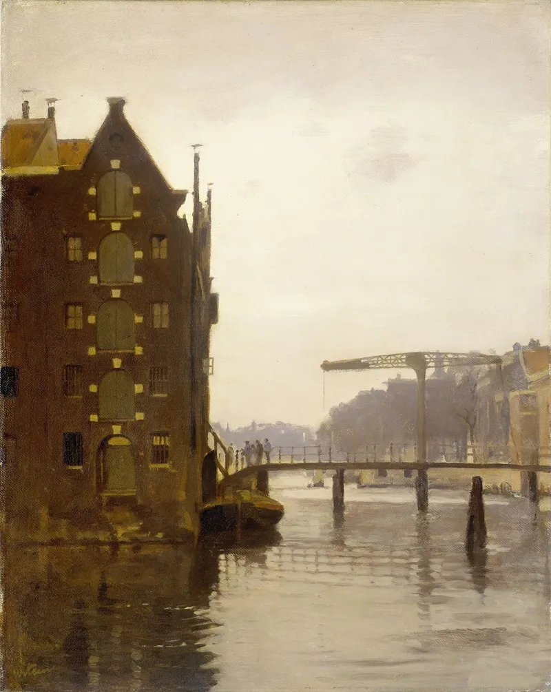 Pakhuizen Aan Een Amsterdamse Gracht Op Uilenburg