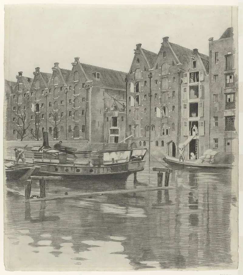 Pakhuizen Aan Een Gracht